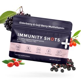 Elderberry & Goji Berry Immunity Shots Gummy Vitamins | 12-Pack Elderberry & Goji Berry Immunity Shots Gummy Vitamins | 12-Pack