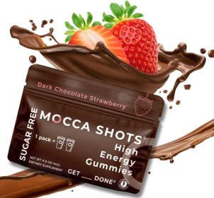 Sugar Free Mocca Shots Energy Gummies with Caffeine | 12-Pack - Dark Chocolate Strawberry Sugar Free Mocca Shots Energy Gummies with Caffeine | 12-Pack - Dark Chocolate Strawberry